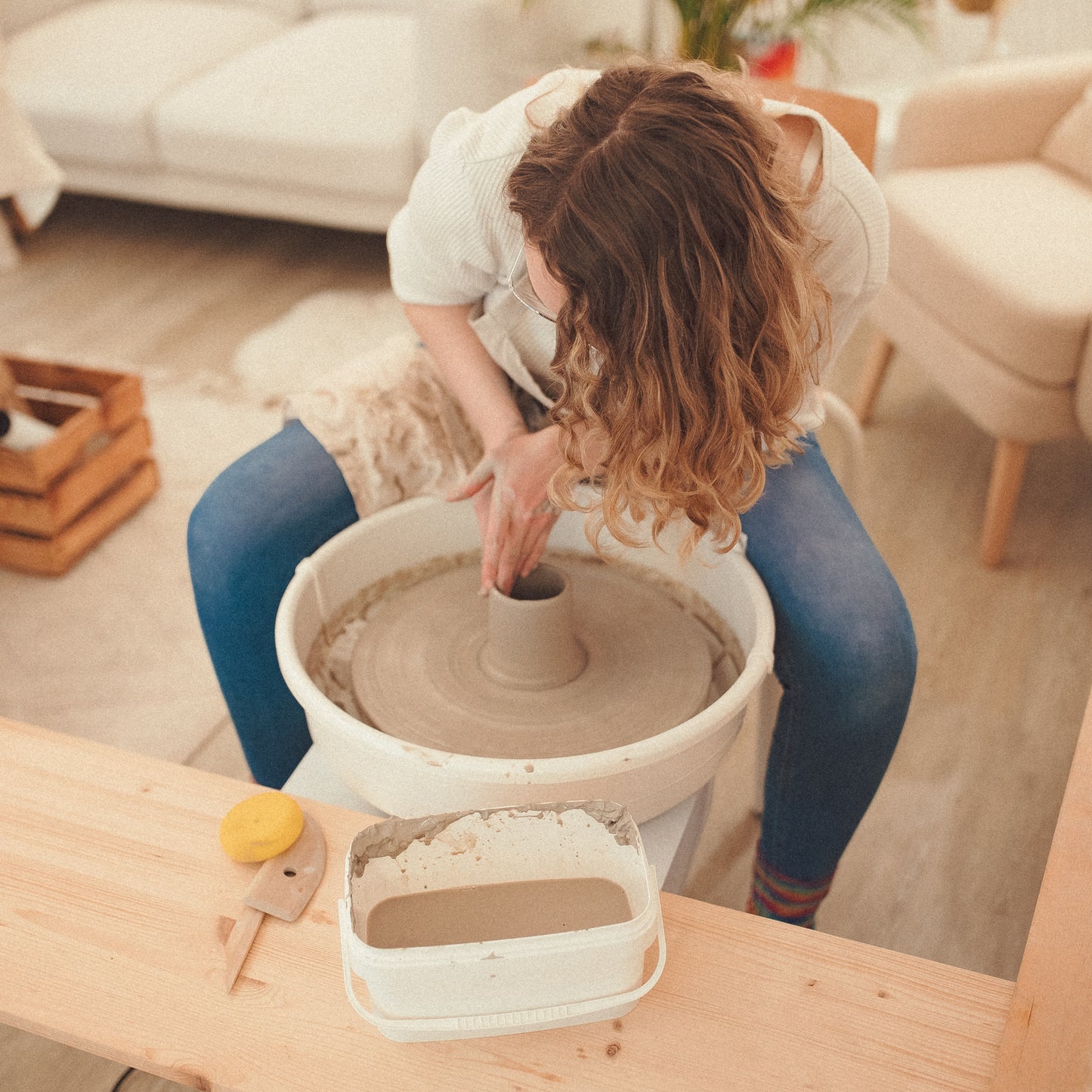 Töpfern an der Drehscheibe - 10er Karte